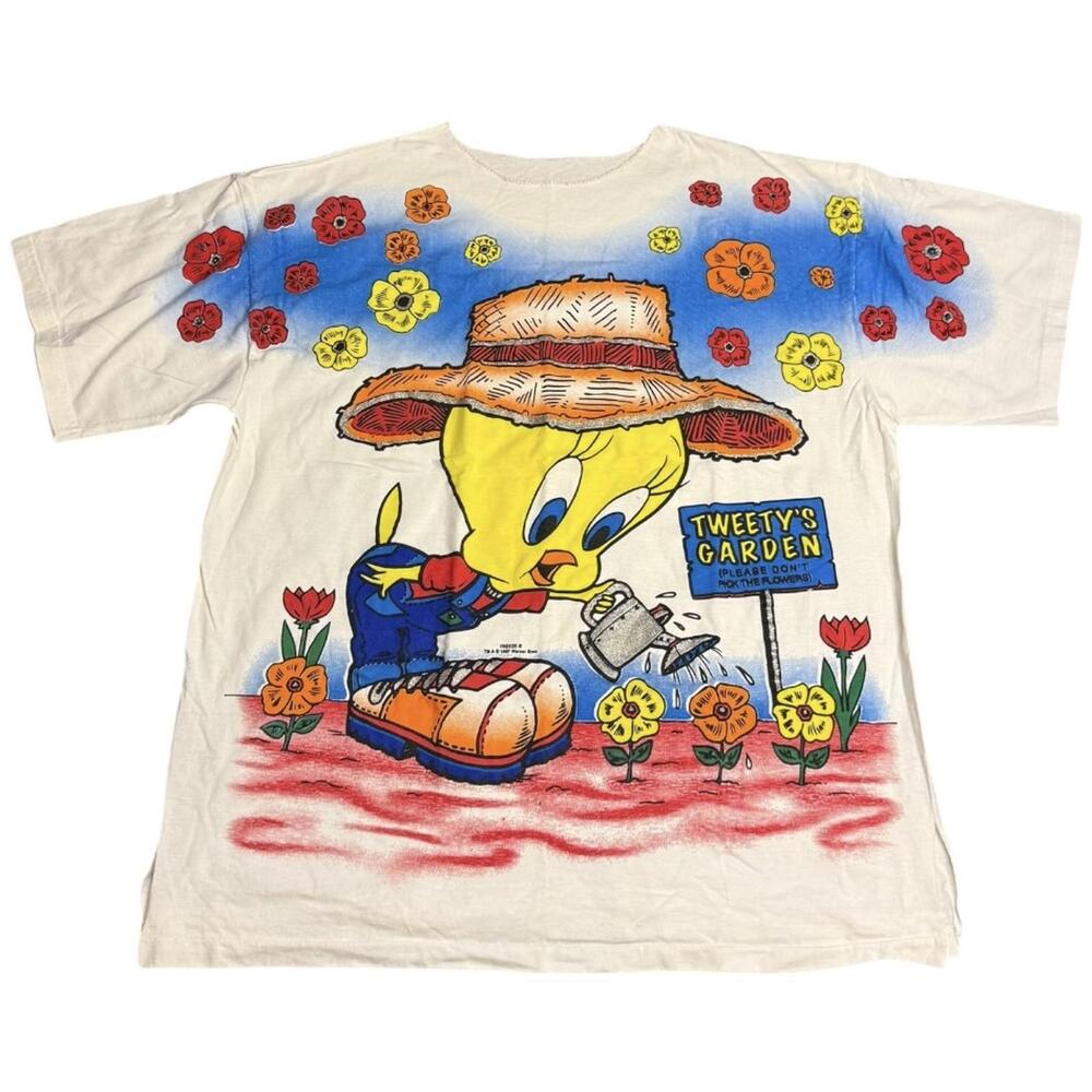 Freeze Tweety's Garden Graphic Tee - Multicolor